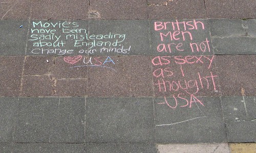 Chalk Based Discussion Forum on Brighton Beach - A Community Emerges