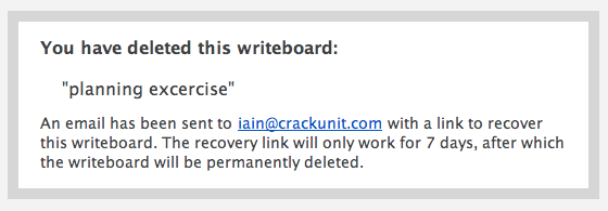 WritePad Delete Confirmation